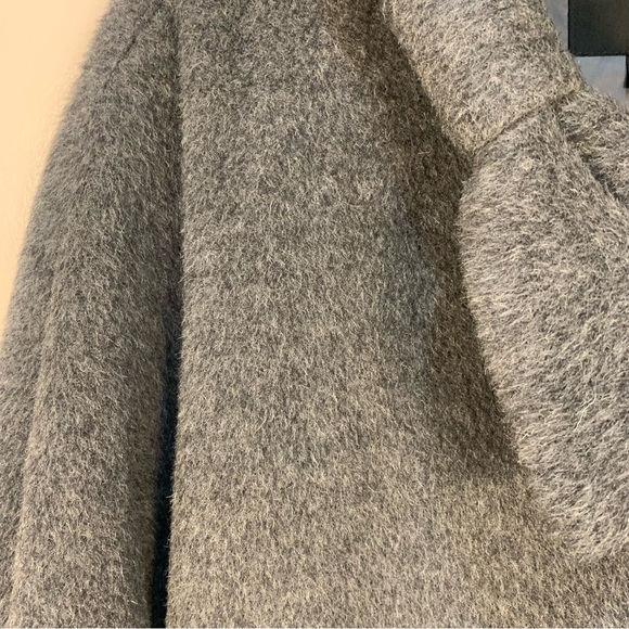 Talbots Bow Neck Wool Alpaca Midi Length Coat Cape Wrap Front - Picture 6 of 16